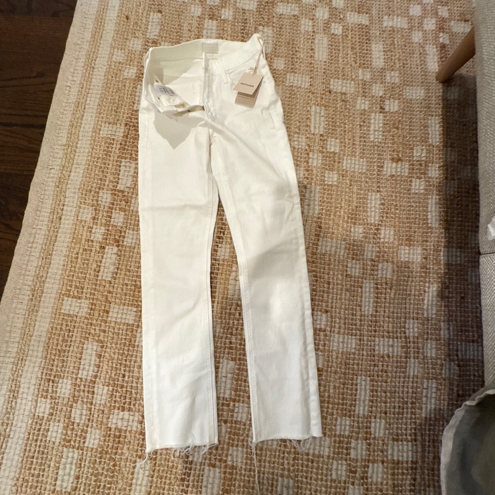 Mother Mid Rise Dazzler Ankle Fray- Never Worn!
